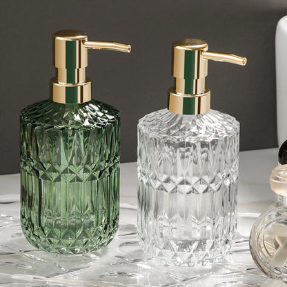 Lighteme Diamond Pattern Glass Soap Dispenser