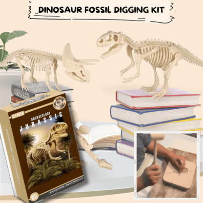 Lighteme Dinosaurier-Fossilien-Ausgrabungsset für Kinder – Komplettset