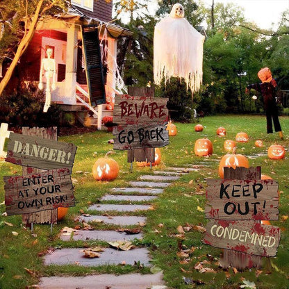 Lighteme Horror decoration 6pc Halloween Yard Signs