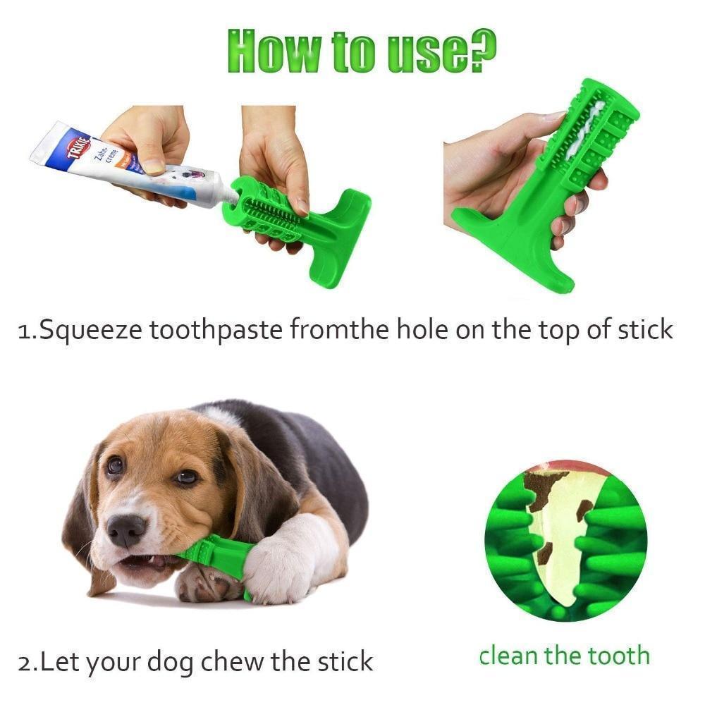 Lighteme Toothbrush Pet Molar Tooth Cleaner Brushing Stick Doggy Puppy Dental Care (2 colors)