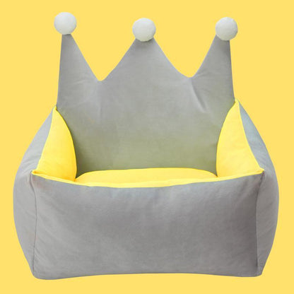 Lighteme Dog Bed Cute Crown Removable Kennel