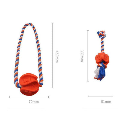 Lighteme Dog Rubber Rope Molar Clean Chew Toy (2 colors & 2 sizes)