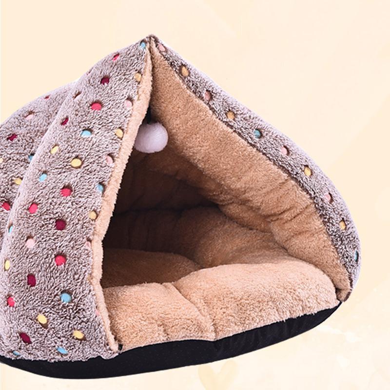 Lighteme Dots Winter Fleece Ball Cat Bed (2 colors)
