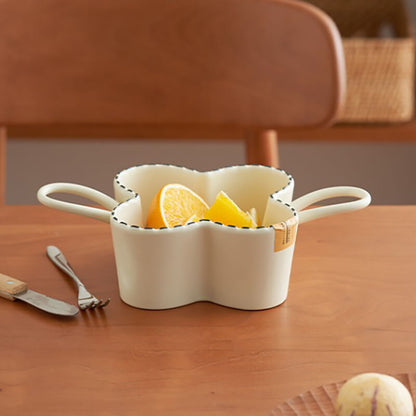 Lighteme Dotted Line Embossed Ceramic Baking Bowl