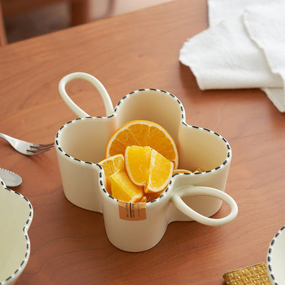 Lighteme Dotted Line Embossed Ceramic Baking Bowl