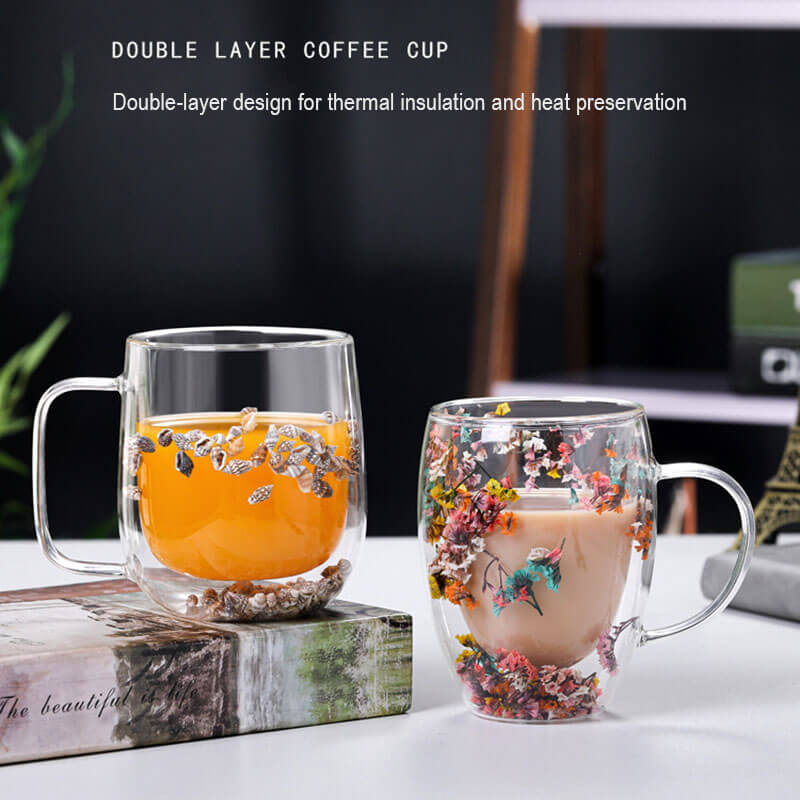 Lighteme Double Glass Flow Sand Flower Cup