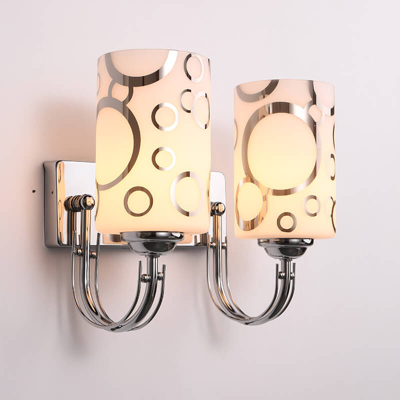 Lighteme Double Headed Bubble Pattern Glass Wall Lamp