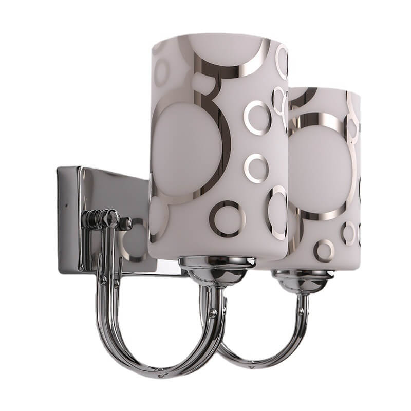 Lighteme Double Headed Bubble Pattern Glass Wall Lamp