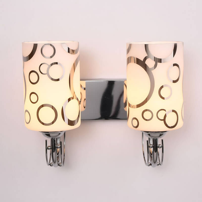 Lighteme Double Headed Bubble Pattern Glass Wall Lamp