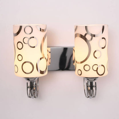 Lighteme Double Headed Bubble Pattern Glass Wall Lamp