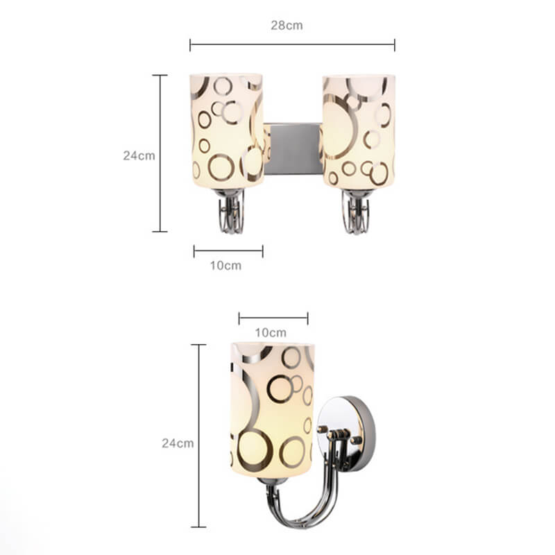 Lighteme Double Headed Bubble Pattern Glass Wall Lamp