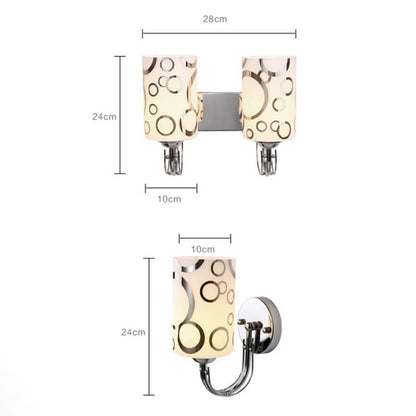 Lighteme Double Headed Bubble Pattern Glass Wall Lamp