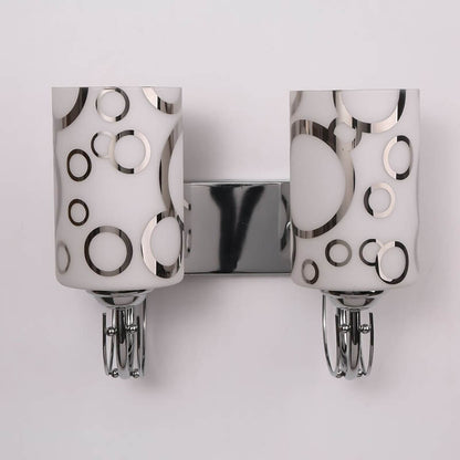 Lighteme Double Headed Bubble Pattern Glass Wall Lamp
