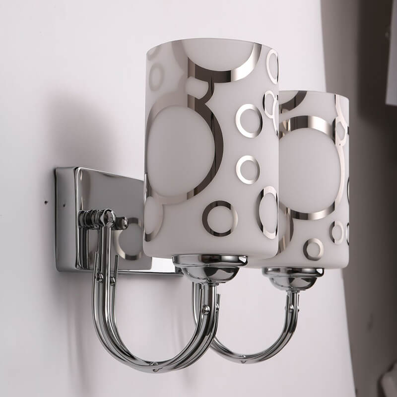 Lighteme Double Headed Bubble Pattern Glass Wall Lamp