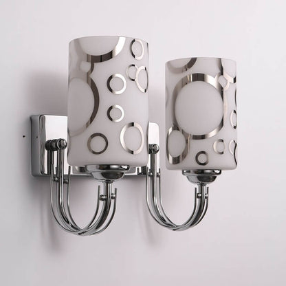 Lighteme Double Headed Bubble Pattern Glass Wall Lamp