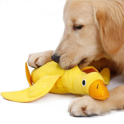 Lighteme Duck Shape Dog's Bite Plush Toy