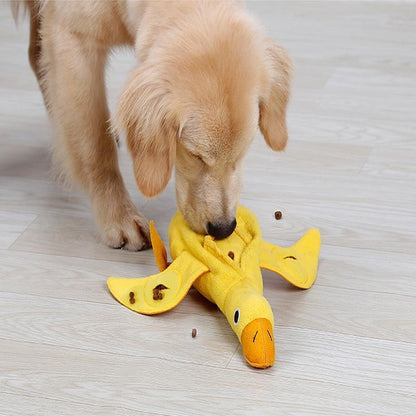 Lighteme Duck Shape Dog's Bite Plush Toy