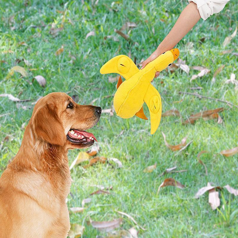 Lighteme Duck Shape Dog's Bite Plush Toy