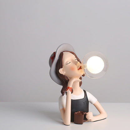 Lighteme Elegant Coffee Girl Table Lamps