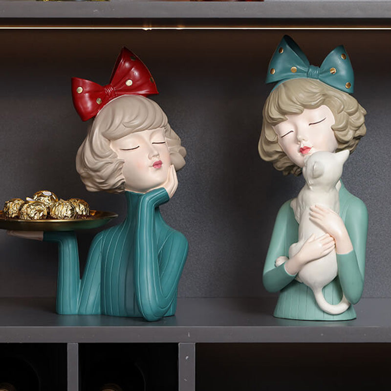 Lighteme Elegant Girl Resin Storage Ornament
