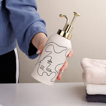 Lighteme Elegant Line Drawing Bathroom Set