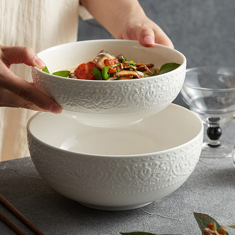 Lighteme Embossed Ceramic Bowl
