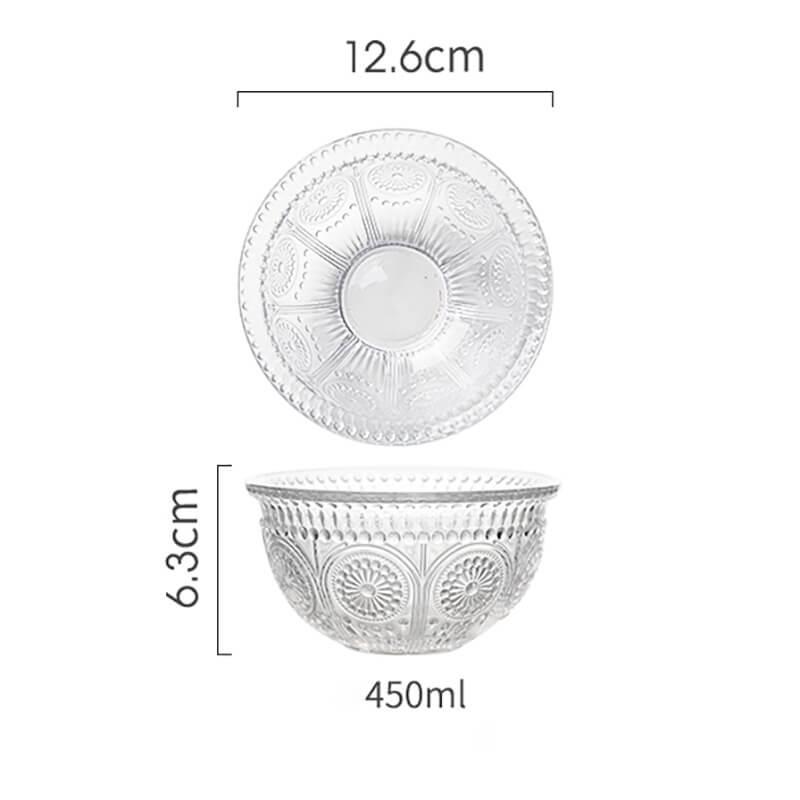 Lighteme Embossed Glass Bowl