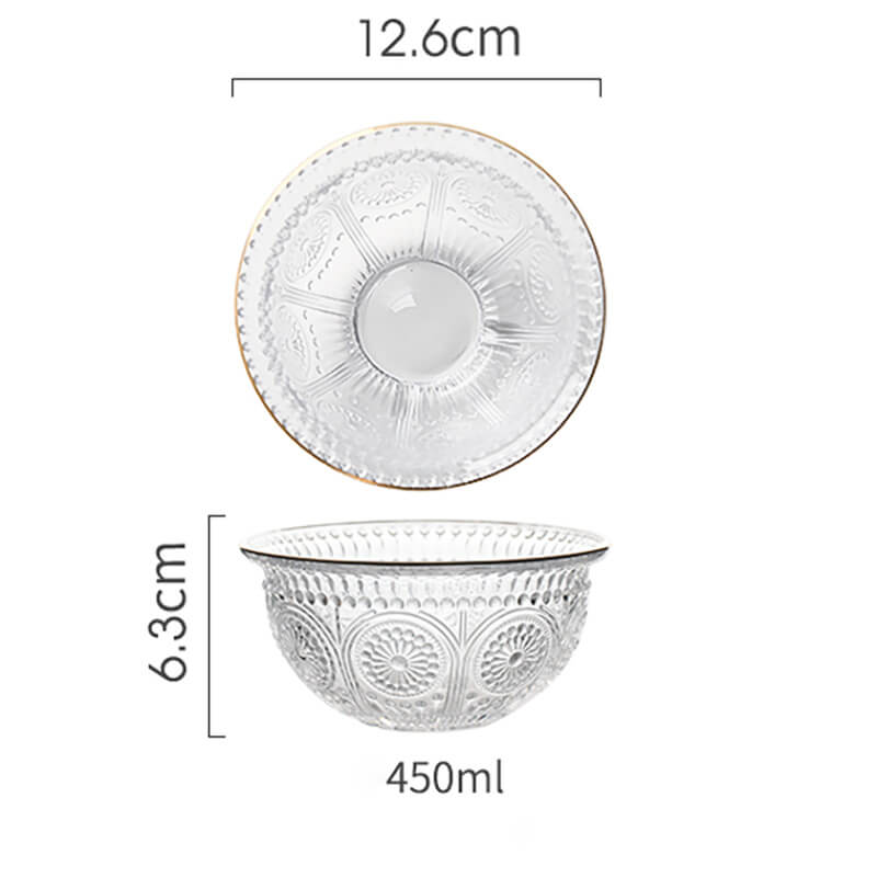 Lighteme Embossed Glass Bowl
