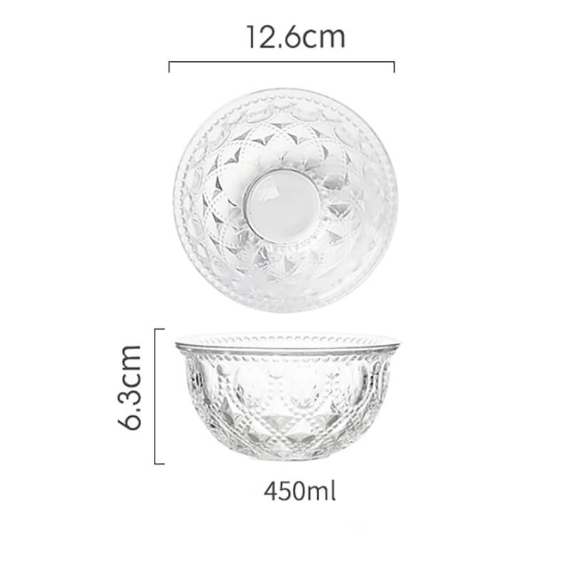 Lighteme Embossed Glass Bowl