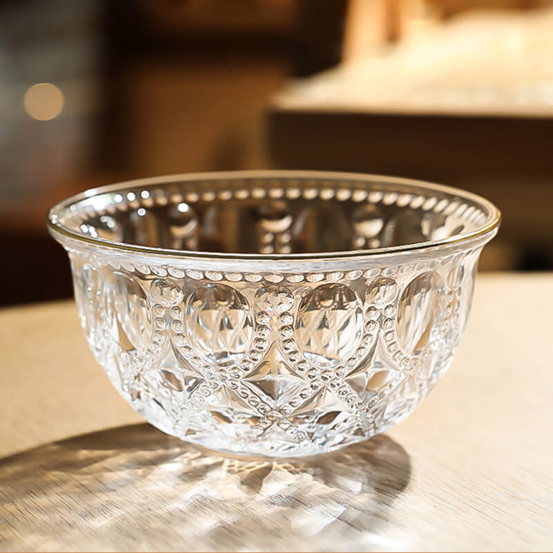 Lighteme Embossed Glass Bowl