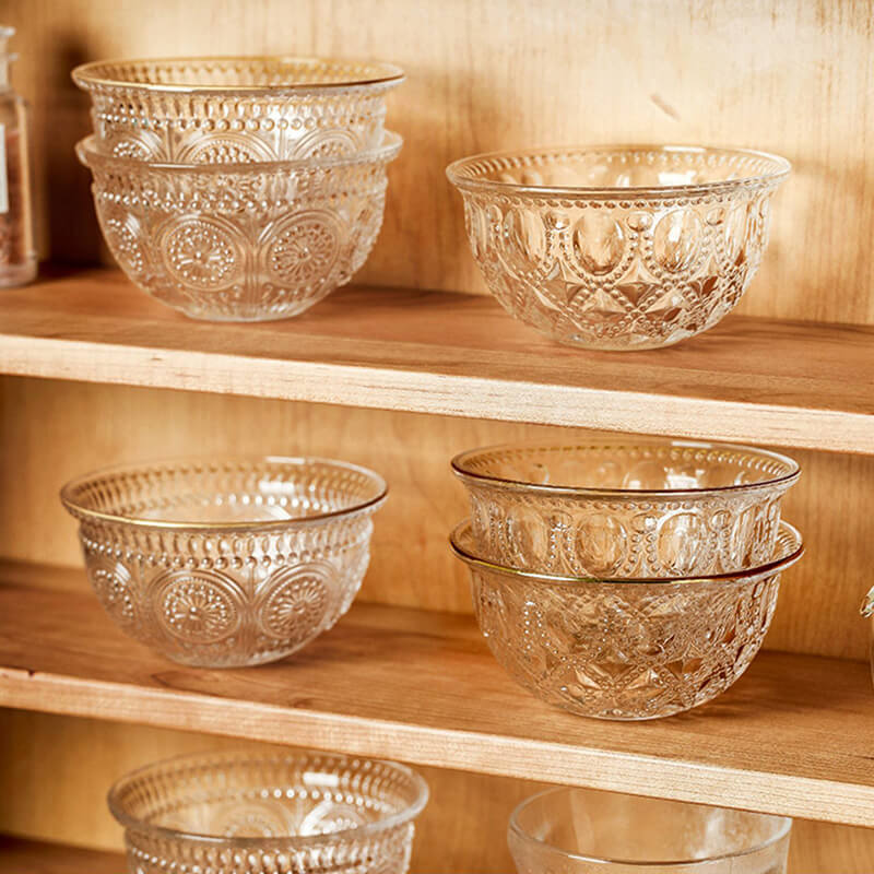 Lighteme Embossed Glass Bowl