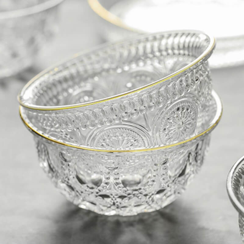 Lighteme Embossed Glass Bowl