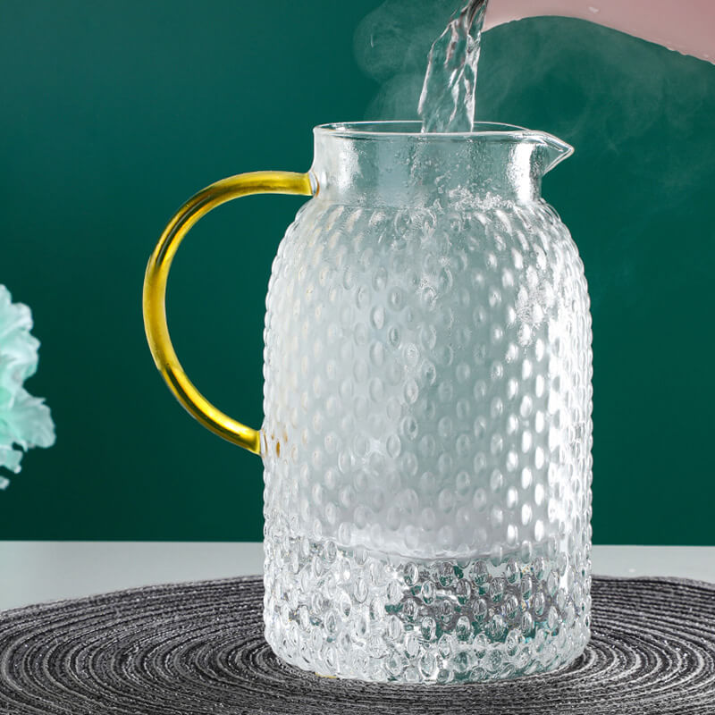 Lighteme Embossed Glass kettle Set