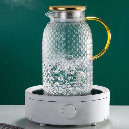 Lighteme Embossed Glass kettle Set