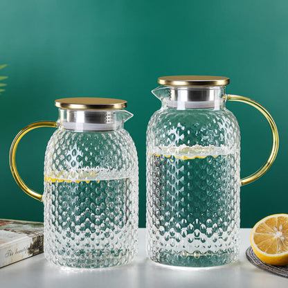 Lighteme Embossed Glass kettle Set
