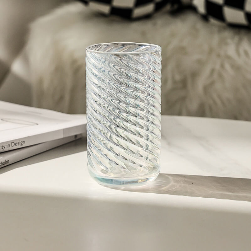 Tasse en verre côtelé gaufré Lighteme