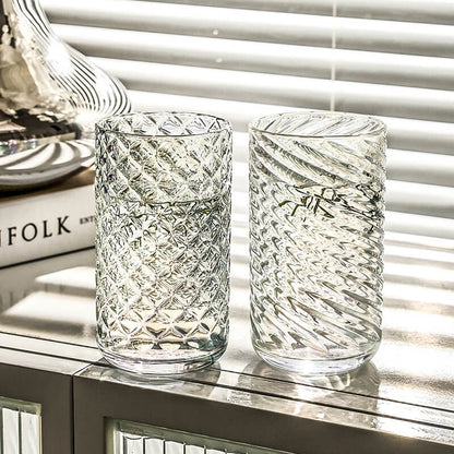Tasse en verre côtelé gaufré Lighteme