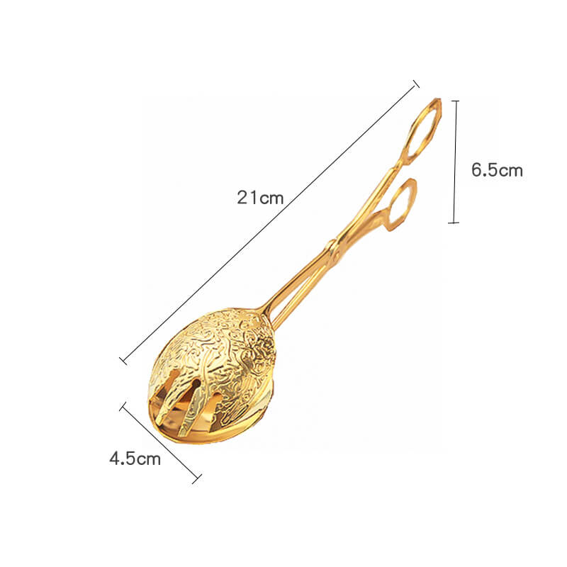 Lighteme Embossed Stainless Steel Baking Cake Tongs