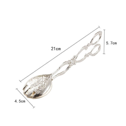 Lighteme Embossed Stainless Steel Baking Cake Tongs