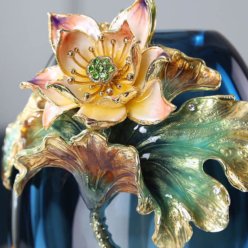 Vase en verre coloré émaillé Lighteme