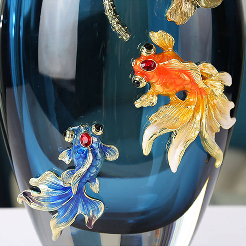 Vase en verre coloré émaillé Lighteme