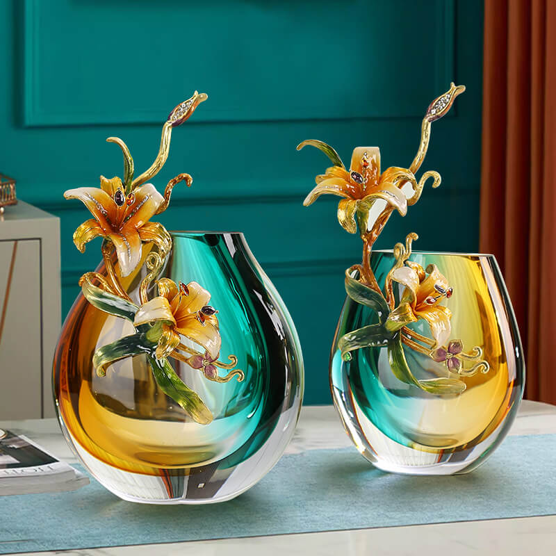 Lighteme Enamel Colored Vase Ornaments