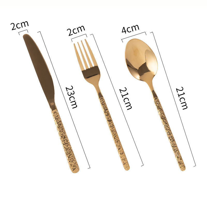Lighteme Exquisite Embossed Flatware 3Pcs Set
