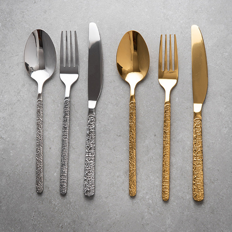 Lighteme Exquisite Embossed Flatware 3Pcs Set