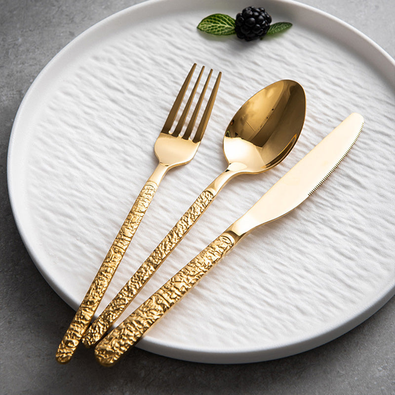 Lighteme Exquisite Embossed Flatware 3Pcs Set