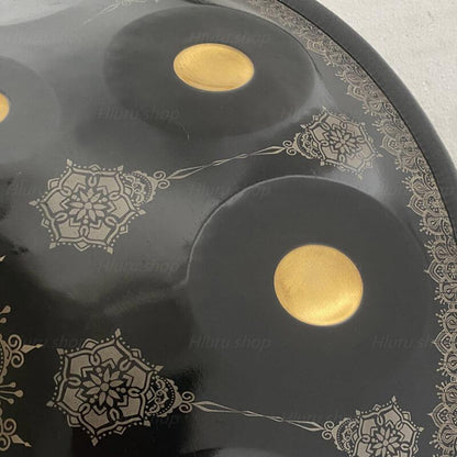 Royal Garden Custom F3 Dorian Scale Handmade 22 Inch 9+2 Notes Stainless Steel / Nitride Steel Mandala pattern Handpan Drum