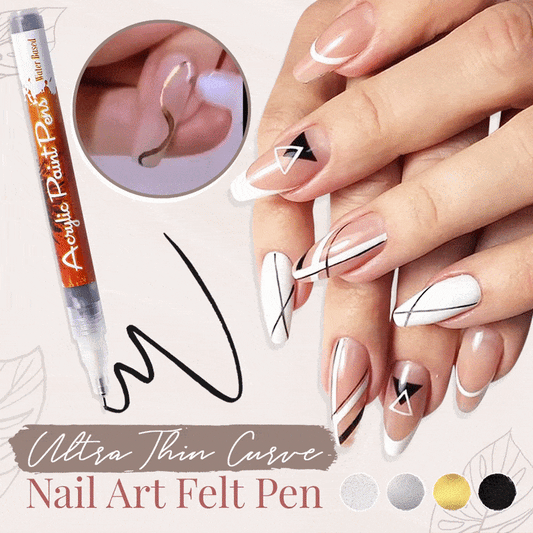 Lighteme Nail Pen – Ultradünner, gebogener Maniküre-Filzstift