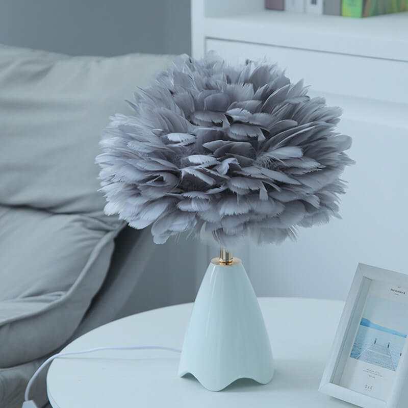 Lighteme Feather Glass Table Lamp