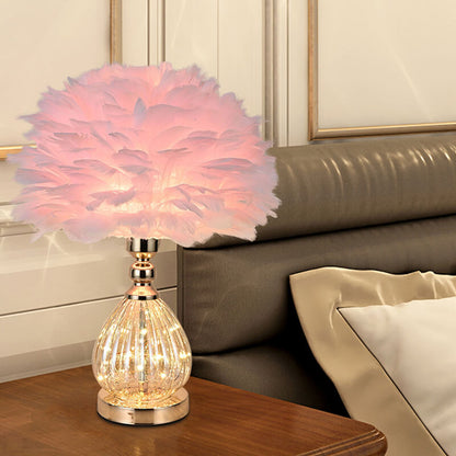 Lighteme Feather Glass Table Lamp