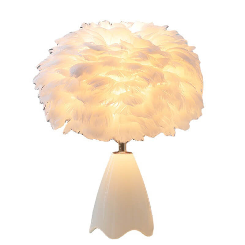 Lighteme Feather Glass Table Lamp